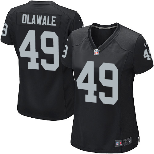 Women's Game Jamize Olawale Nike Jersey Black Home - #49 NFL Oakland Raiders